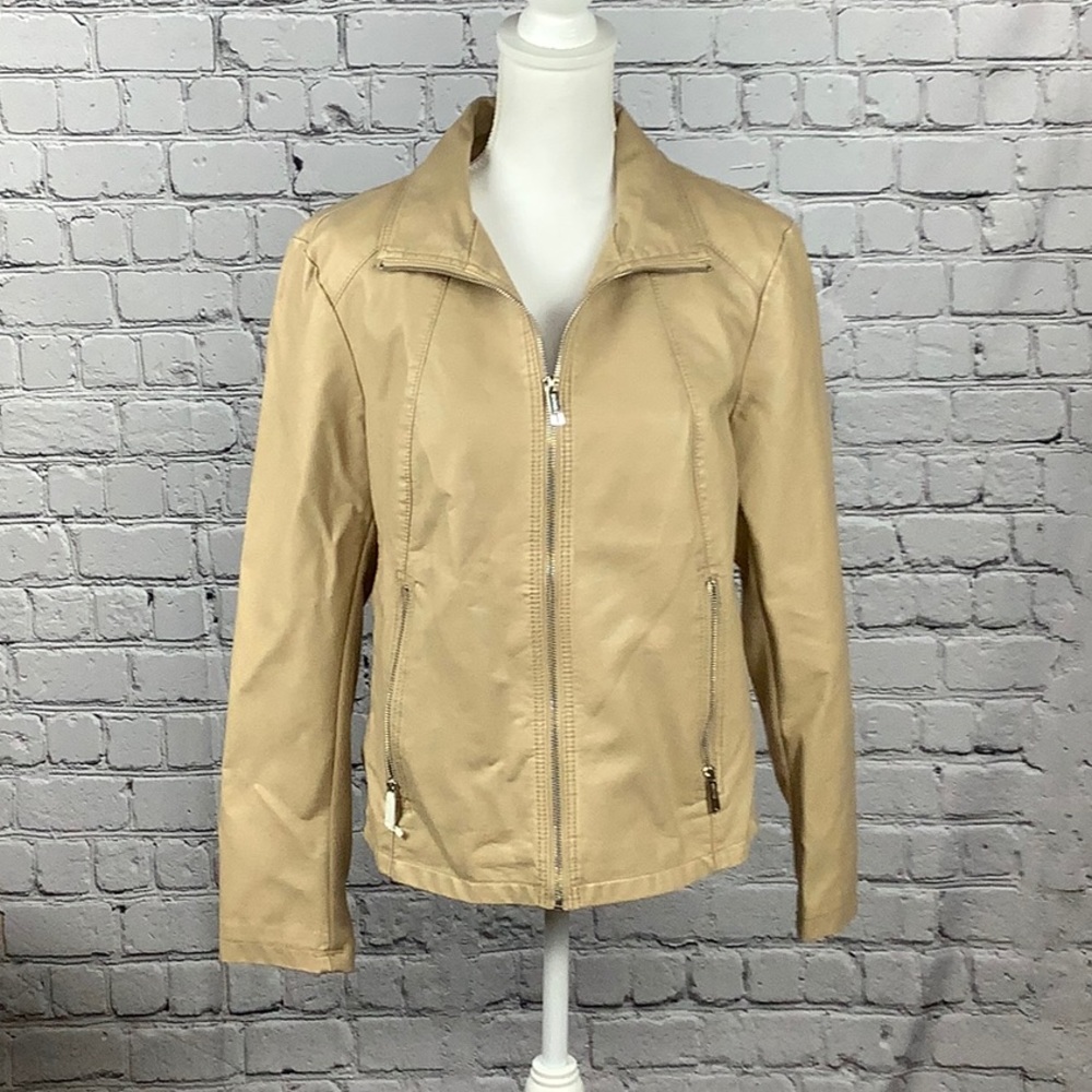NWT Kenneth Cole Faux Leather Jacket